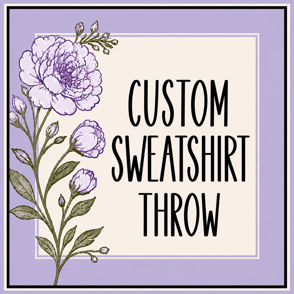 Custom Sweatshirt Throw